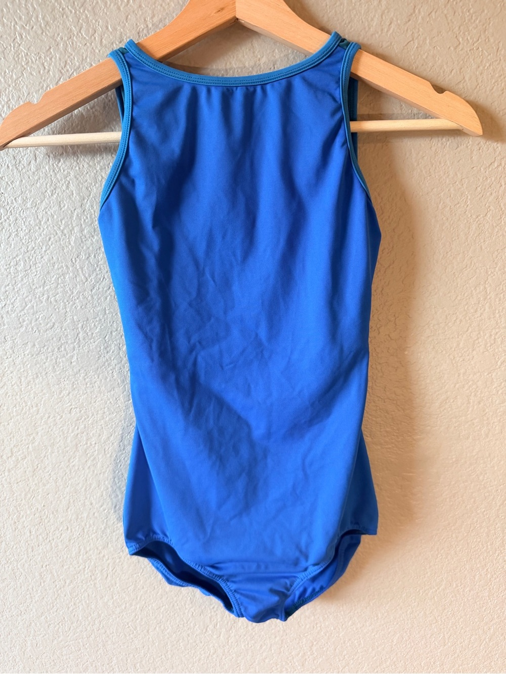 Girls' Solid Teal Tank One-Piece Dance, Gymnastics Leotard
